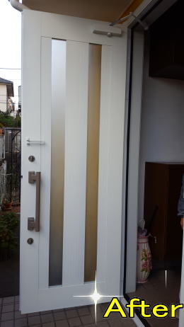 アルミ製玄関ドア　ホワイト【白いドア】　塗装22-04