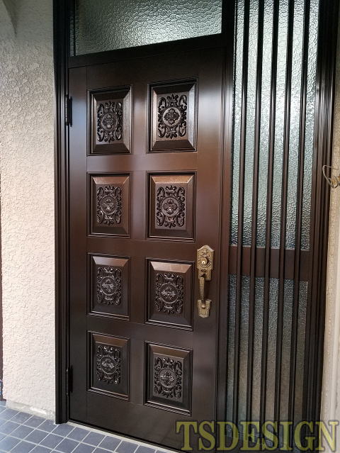 新日軽アルミ玄関ドア塗装32-7