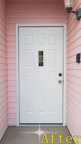 アルミ製玄関ドア塗装例35-02ドア塗装