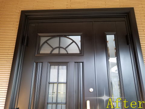 アルミ製玄関ドア塗装例36-03ドア塗装