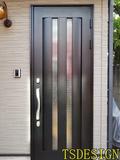 アルミ製玄関ドア塗装例38-03ドア塗装