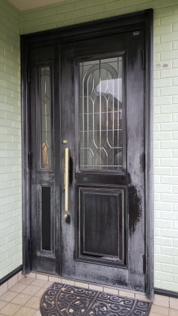 玄関ドア塗装　アルミ51-01