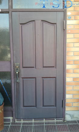玄関ドア塗装例39塗装前