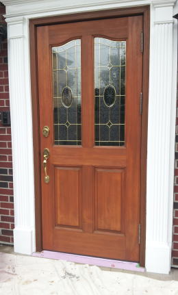 塗装例52-10　木製玄関ドア塗装修理