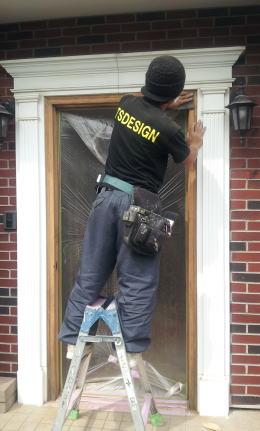 塗装例52-4　木製玄関ドア塗装修理