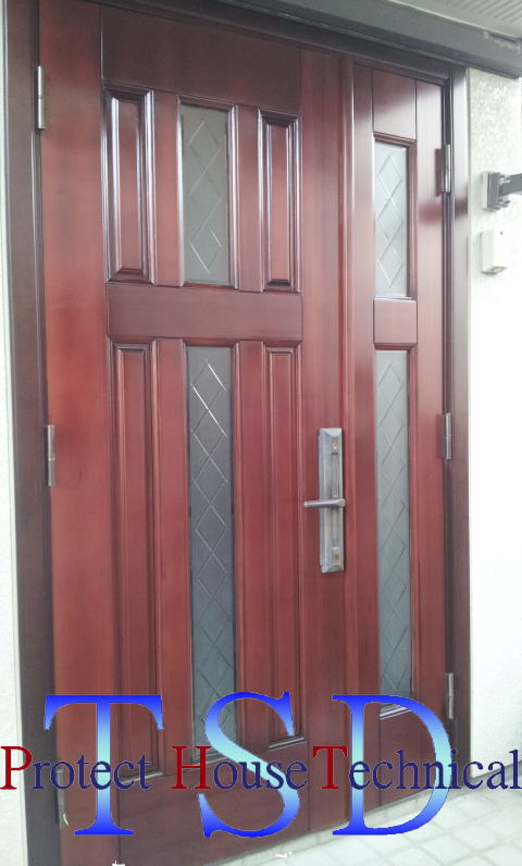 木製玄関ドア塗装修理　塗装例54-8