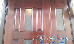 木製玄関ドア塗装修理　塗装例54-4