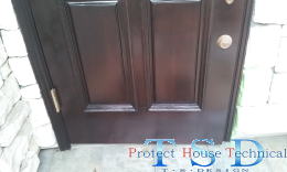 木製玄関ドア塗装修理　塗装例55-4