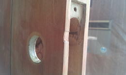 木製玄関ドア塗装修理　塗装例57-5
