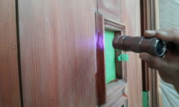 木製玄関ドア塗装修理　塗装例57-8