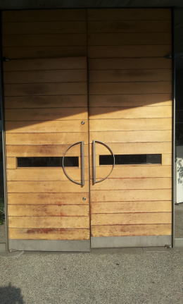 木製玄関ドア塗装修理　塗装例60-1