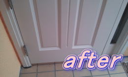 横浜市泉区/木製玄関ドア塗装修理　塗装例63-6