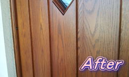 木製玄関ドア塗装修理　塗装例63-6横浜ティーエスデザイン