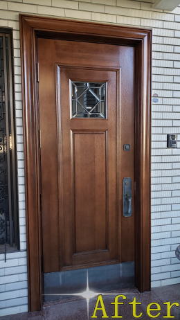 玄関ドア塗装341-02
