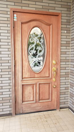 玄関ドア塗装344-01