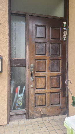 玄関ドア塗装353-01