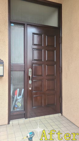 玄関ドア塗装353-02