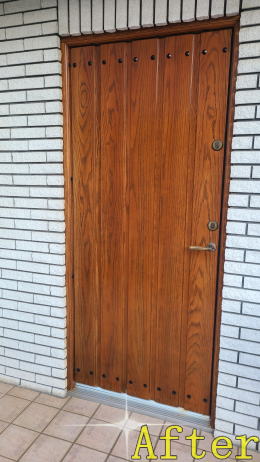 輸入玄関ドア塗装355-02