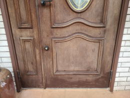 輸入木製玄関ドア塗装359-03