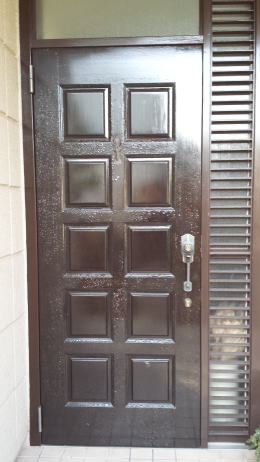 玄関ドア塗装　ＵＶカット塗装　105-1