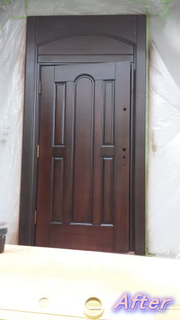木製玄関ドア塗装修理横浜ＴＳＤ　塗装例76-02