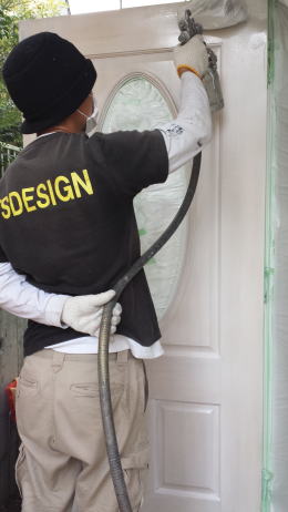木製玄関ドア塗装修理横浜ＴＳＤ　塗装例77-04