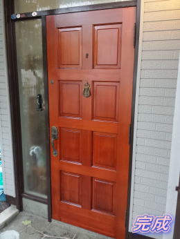 玄関ドア　塗装79-2　横浜市