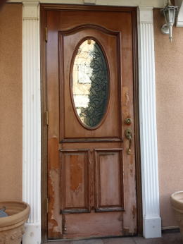 玄関ドア　塗装80-1