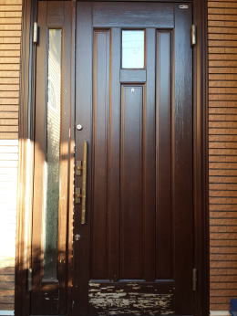 木製ドア　塗装　横浜94-1