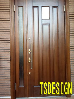 木製ドア　塗装　横浜94-2