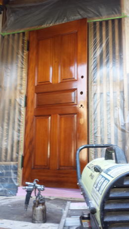 ヤマハ玄関ドア塗装　ＵＶカット塗装　107-1