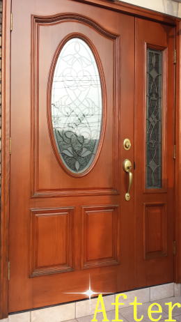 輸入玄関ドア塗装127-2