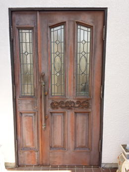玄関ドア塗装136-1