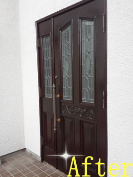 玄関ドア塗装136-2