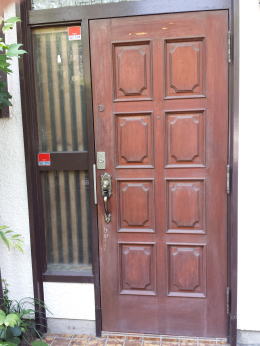 玄関ドア塗装交換取り替えリフォーム137-1
