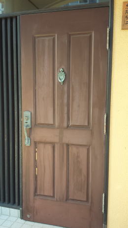 木製玄関ドアの塗装例162-1