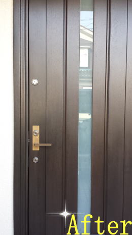 木製玄関ドアの塗装例163-4