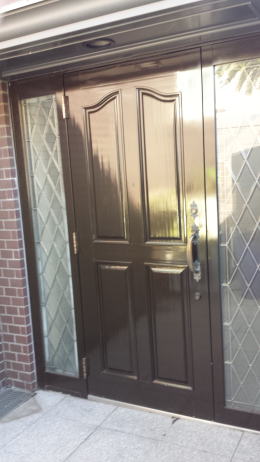 木製玄関ドアの塗装例166-1