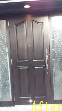 木製玄関ドアの塗装例166-2