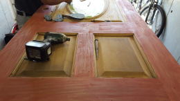 輸入木製玄関ドアの塗装写真183-4