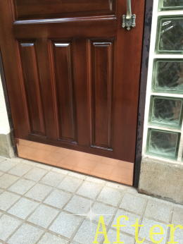 玄関ドア修理及び銅板貼り塗装写真186-4