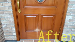 輸入玄関ドア塗装完成