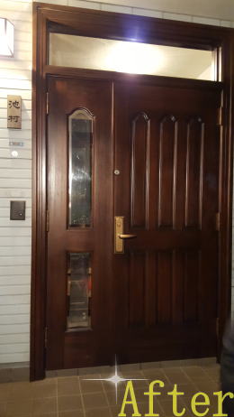トクラス　旧ヤマハ玄関ドア修理例02