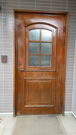 木製玄関ドア塗装横浜市ティーエスデザイン206-01