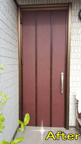 玄関ドアの塗装/横浜市212-2