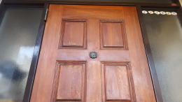 木製 玄関ドア塗装前241-3