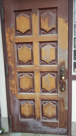 木製 玄関ドア塗装248-1