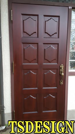 木製 玄関ドア塗装248-2