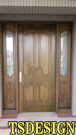 輸入木製玄関ドア塗装　261-04