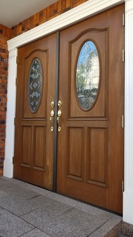輸入　木製玄関ドア塗装　264-01